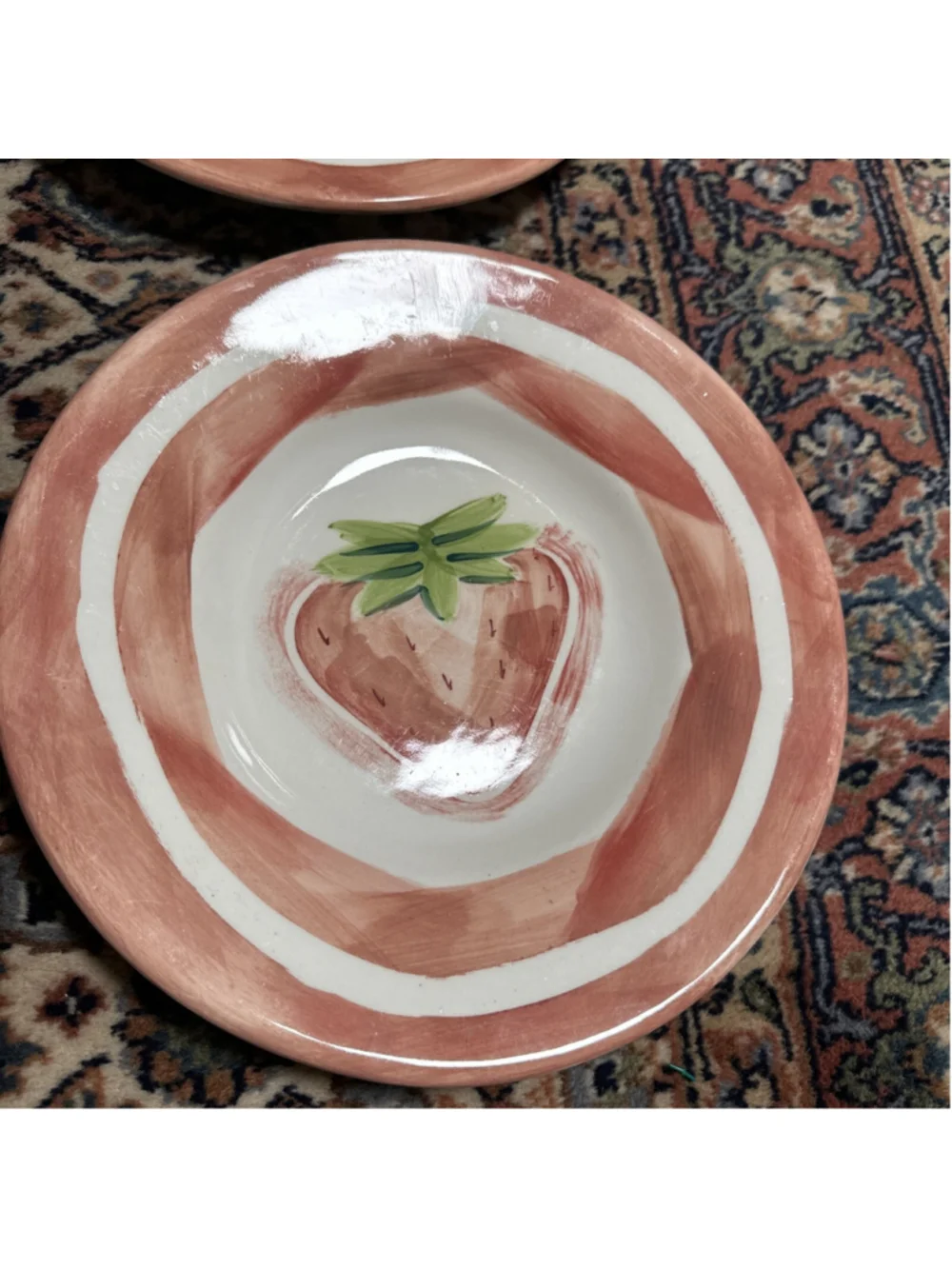 Pottery Barn Salad Bowl Mexican Pottery Strawberry 10” Serving Bowls Set Of 12